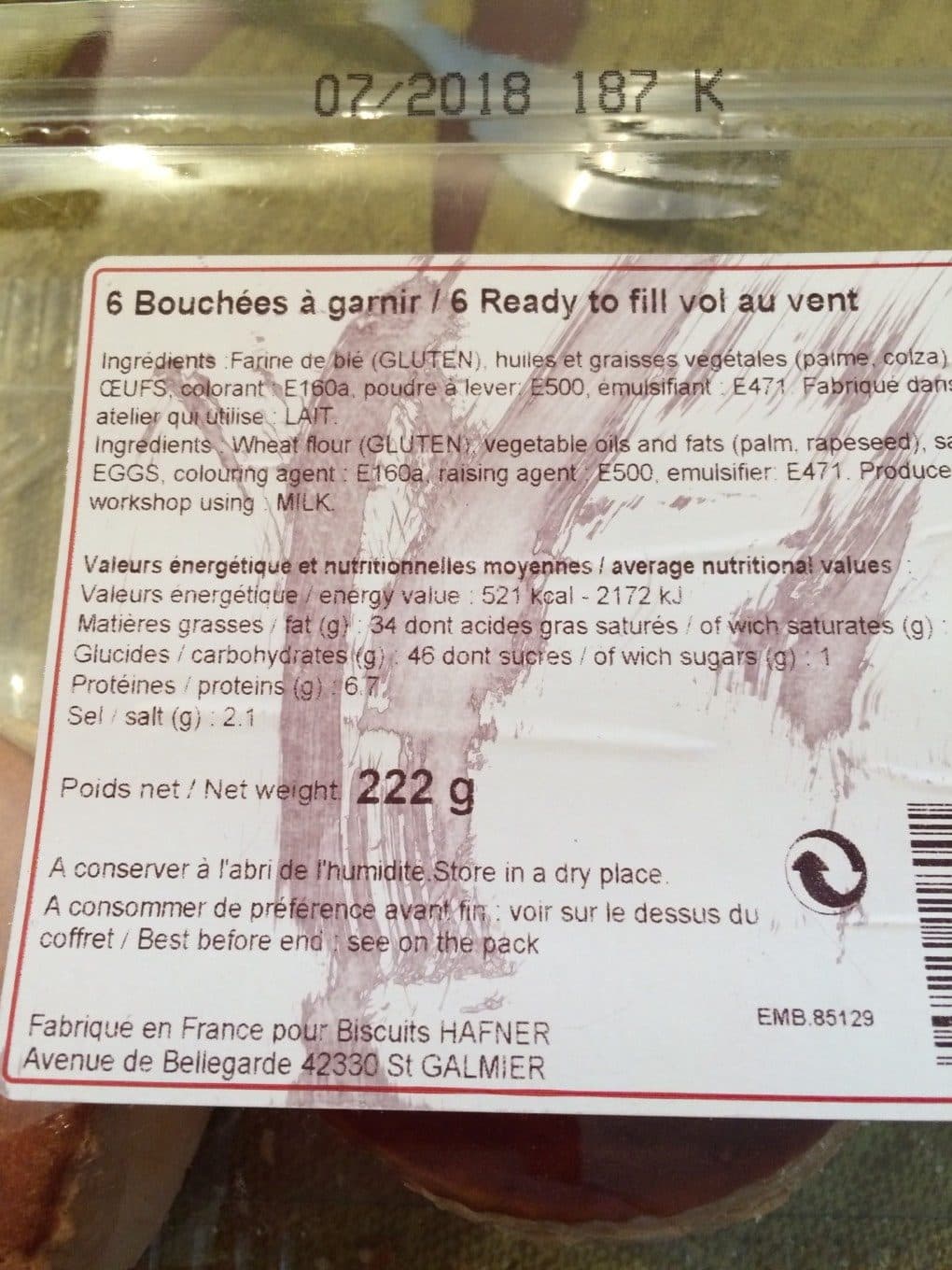 Biscuits Hafner 6 Bouchées à garnir packshot