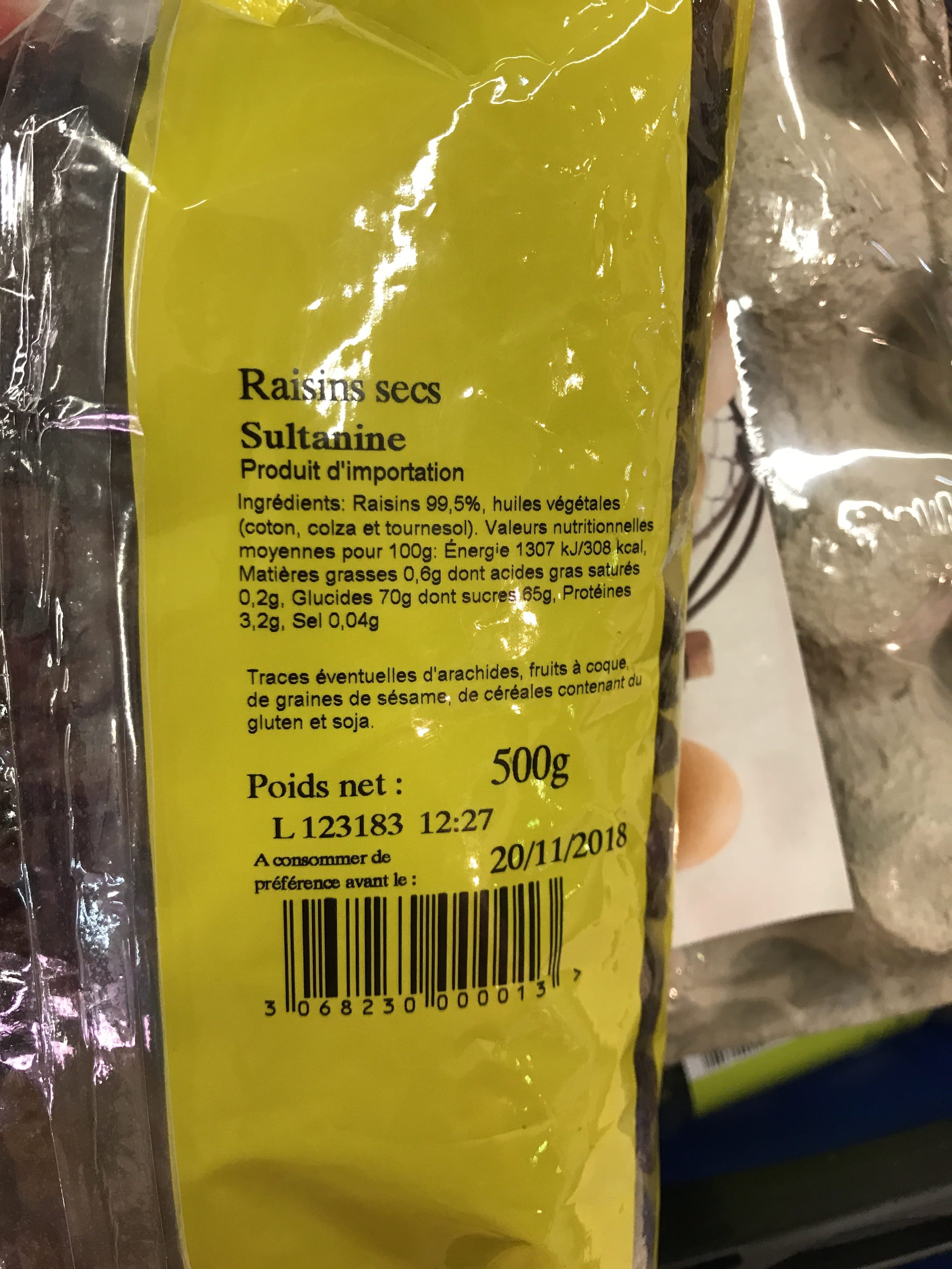 sun Raisins secs sultanine packshot