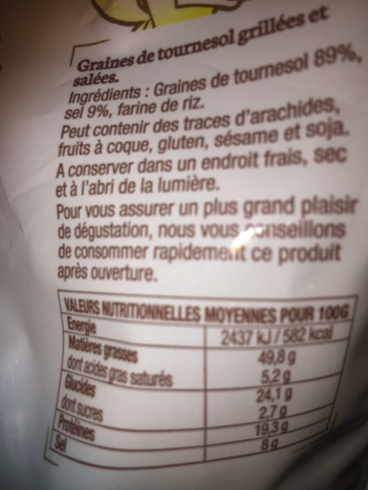 Sun Graines de Tournesol grillées salées packshot
