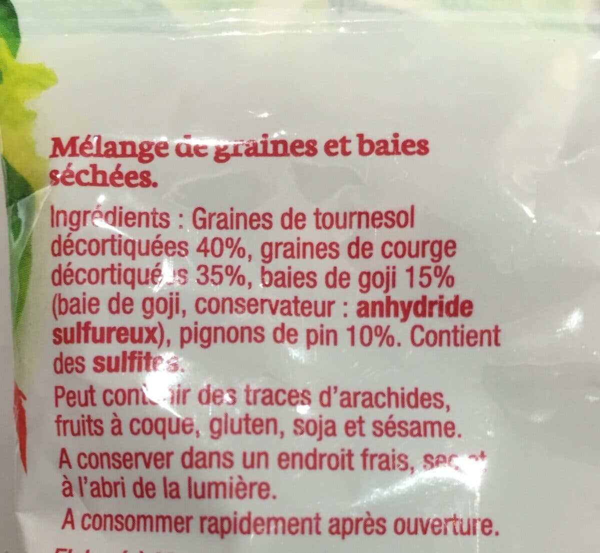 Sun Graines de Courge et de Tournesol,Pignons de Pin,Baies de Goji packshot