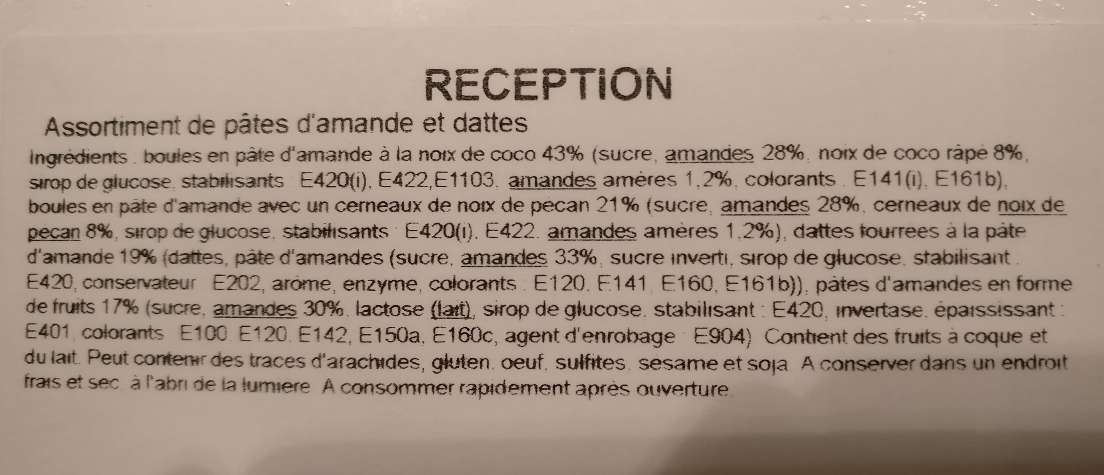 Sun Assortiment de pâtes d'amandes et dattes packshot