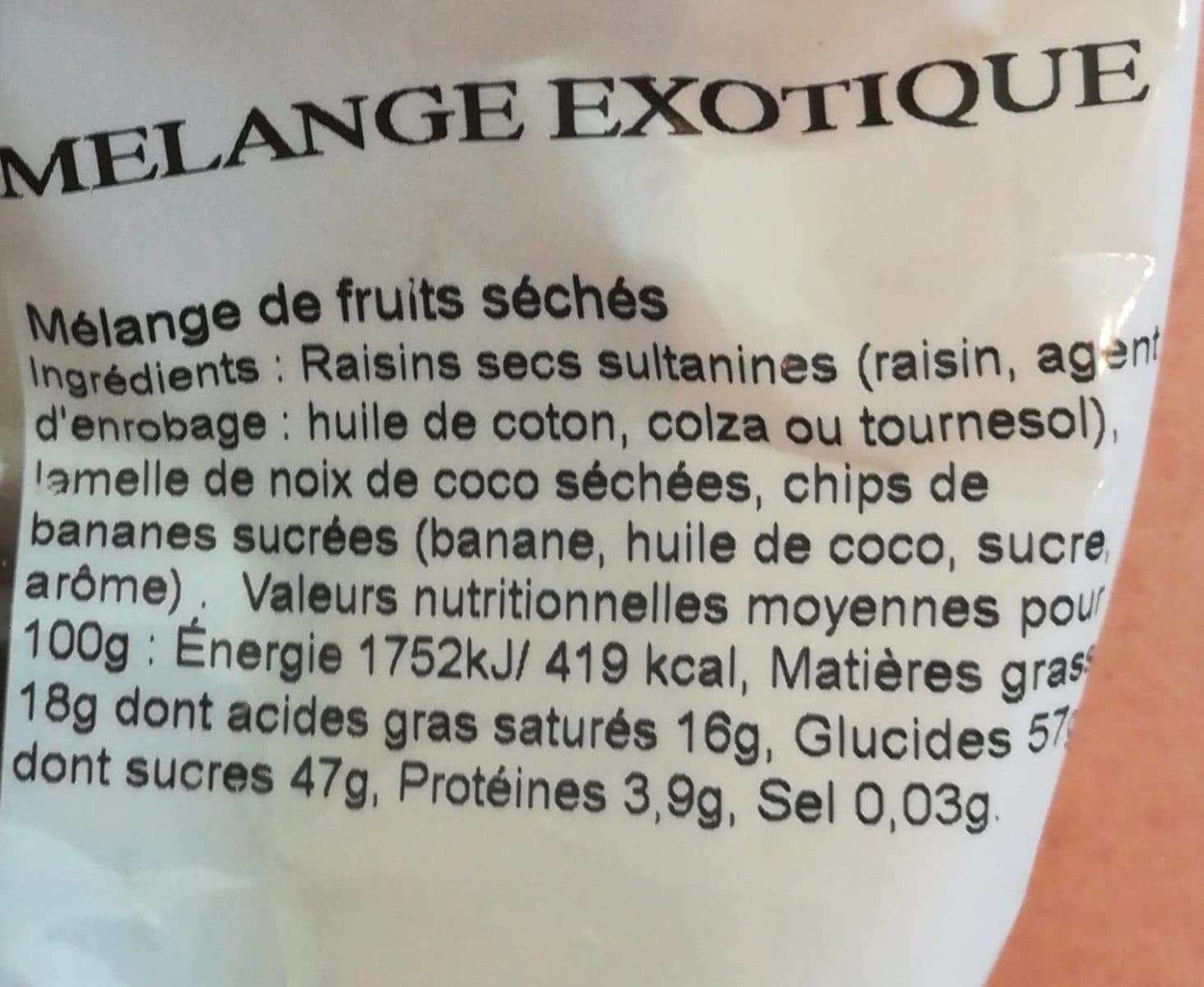 Open Food Facts Mélange exotique packshot