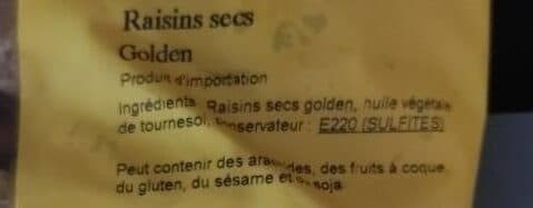 Sun Raisins secs Golden packshot