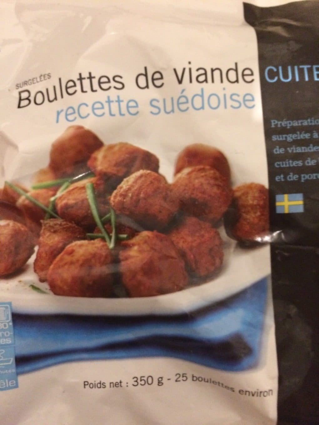 Picard Boulettes de viande cuite recette suédoise packshot