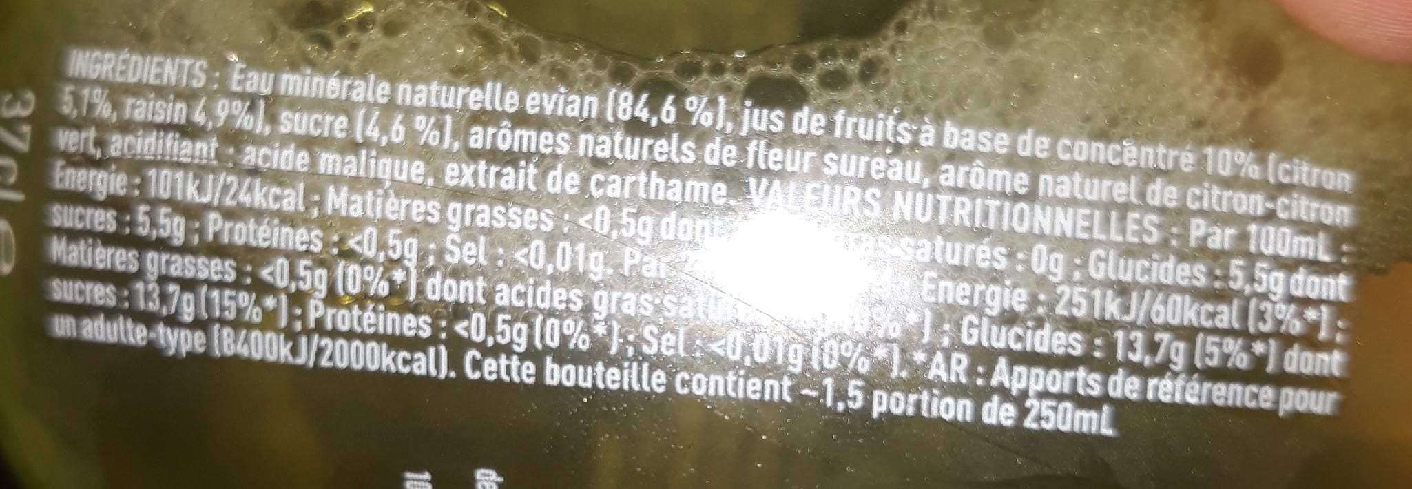 Évian Evian Fruits&Plantes 37cl PET Zitrone-Holunderblüte packshot