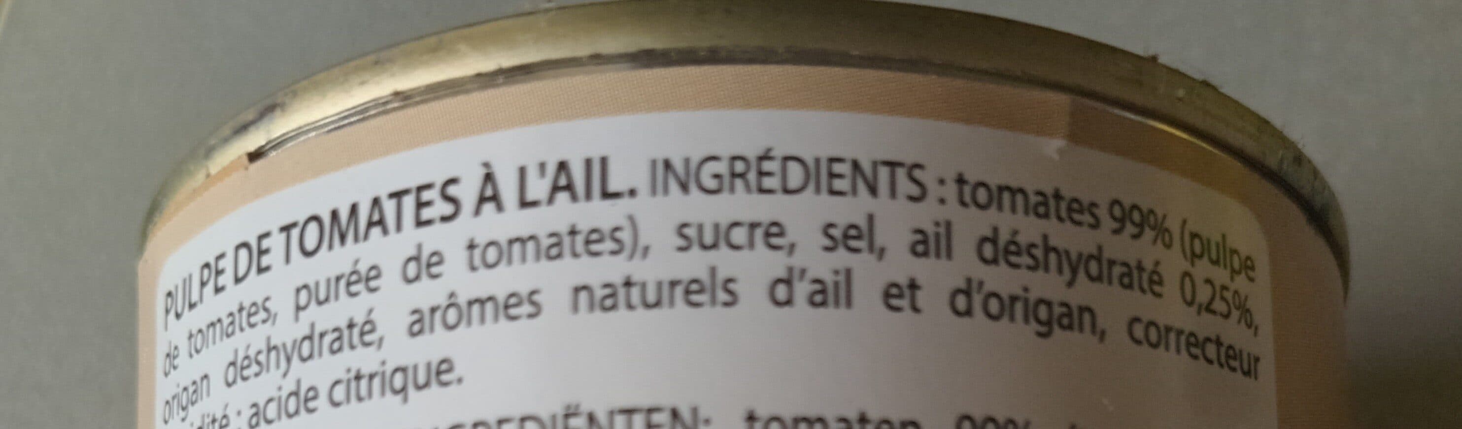Open Food Facts Pulpe de tomates à l'ail packshot