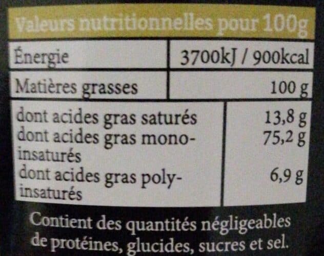 Open Food Facts Huile D'olive Vierge Extra Fruitée, 1L packshot