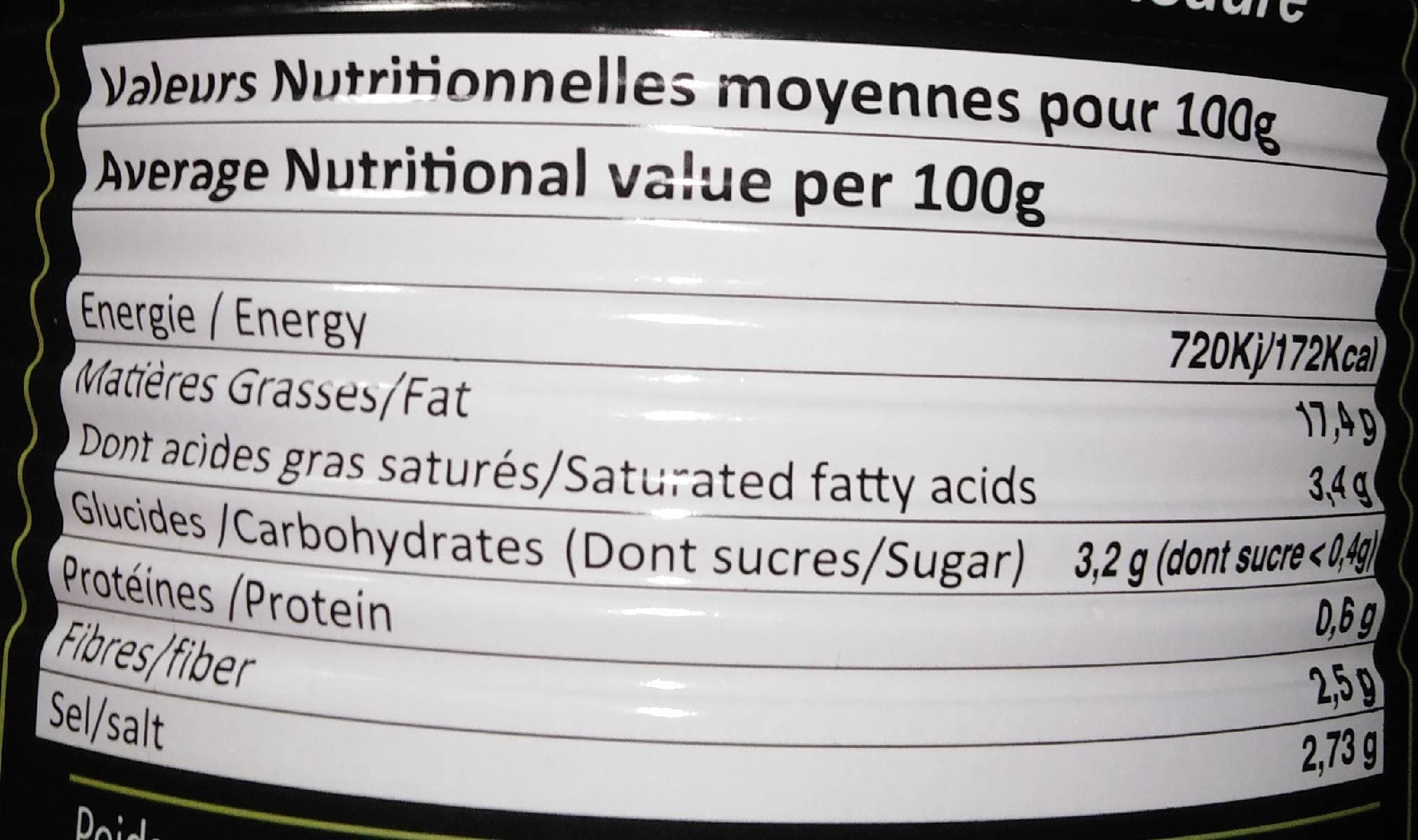 Open Food Facts Olives Vertes Dénoyautées packshot