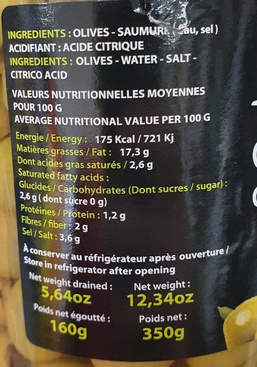 Delieuze Olives Vertes Delieuze, Dénoyautées 37cl packshot