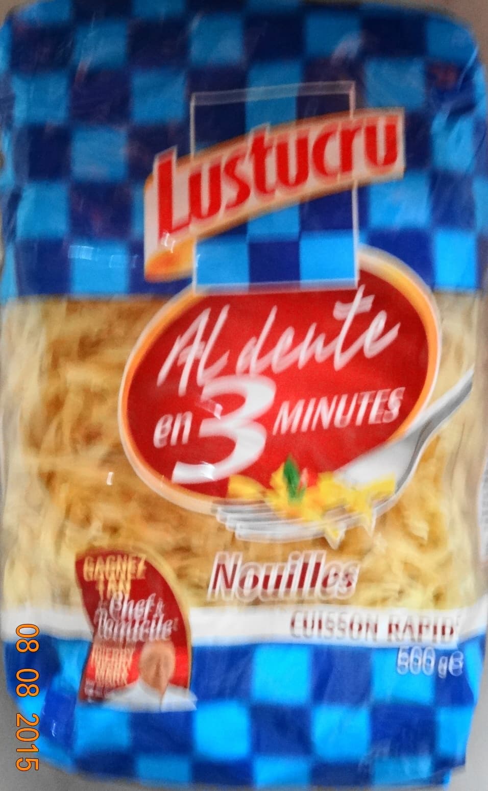 Lustucru Nouilles, Al dente en 3 minutes packshot
