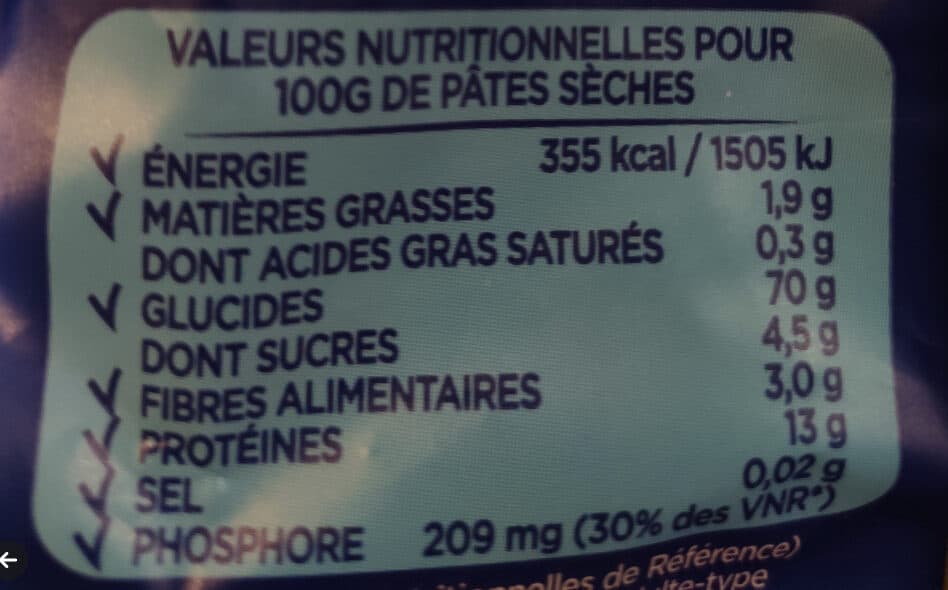 Lustucru Torsettes packshot