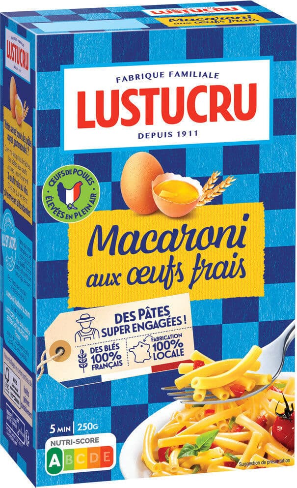 Lustucru Macaroni aux œufs frais packshot