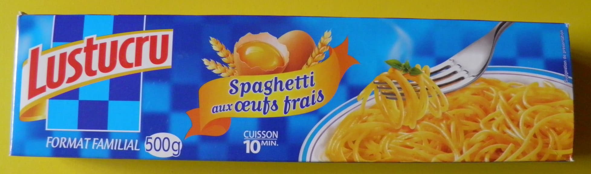 Lustucru Spaghetti aux œufs frais (Format Familial) packshot