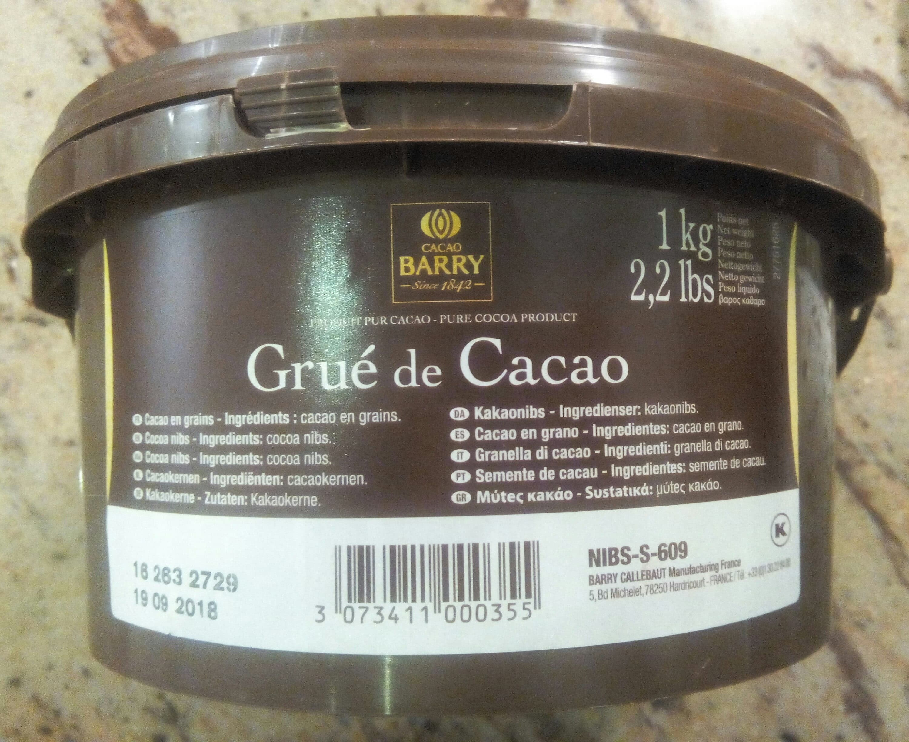 Cacao Barry Grué de cacao packshot