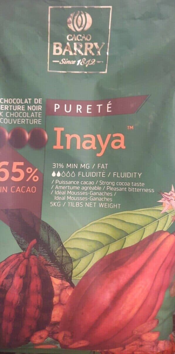 Cacao Barry Chocolat De Couverture Noir 65% En Pistoles Inaya packshot