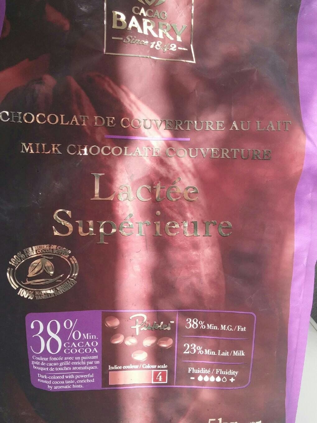 Barry Chocolat de couverture au lait packshot