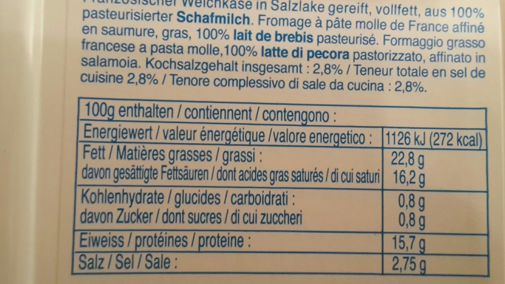 Xetabel Weichkäse aus Schafmilch packshot