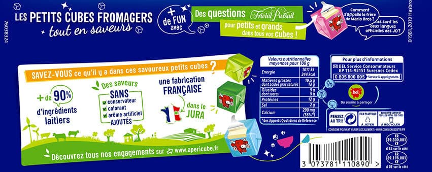 Open Food Facts Apericube Blue Basil Olive Ham packshot