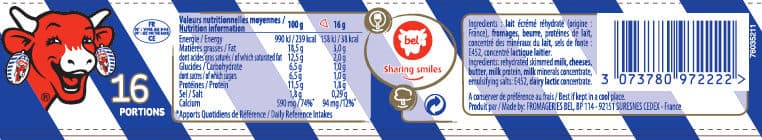 La vache qui rit The Laughng Cow Chse-16p / 256GM packshot