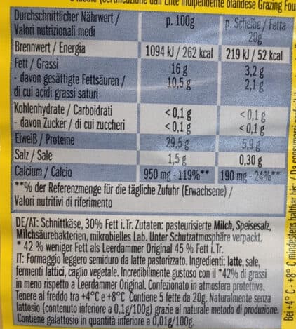 Leerdammer Bel Italia Leerdammer Fette Lightlife GR 100 packshot