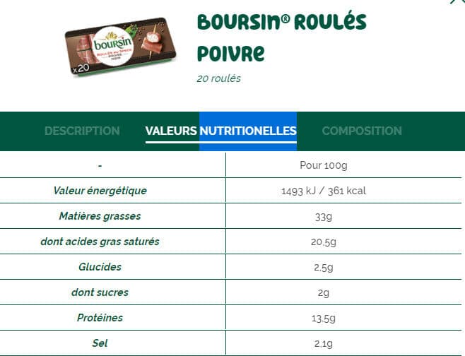 Bel Boursin Apéritif Les roulés Jambon fumé Poivre packshot