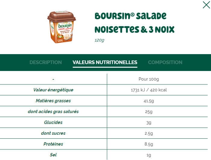 Boursin Boursin® Salade Noisettes & 3 Noix packshot