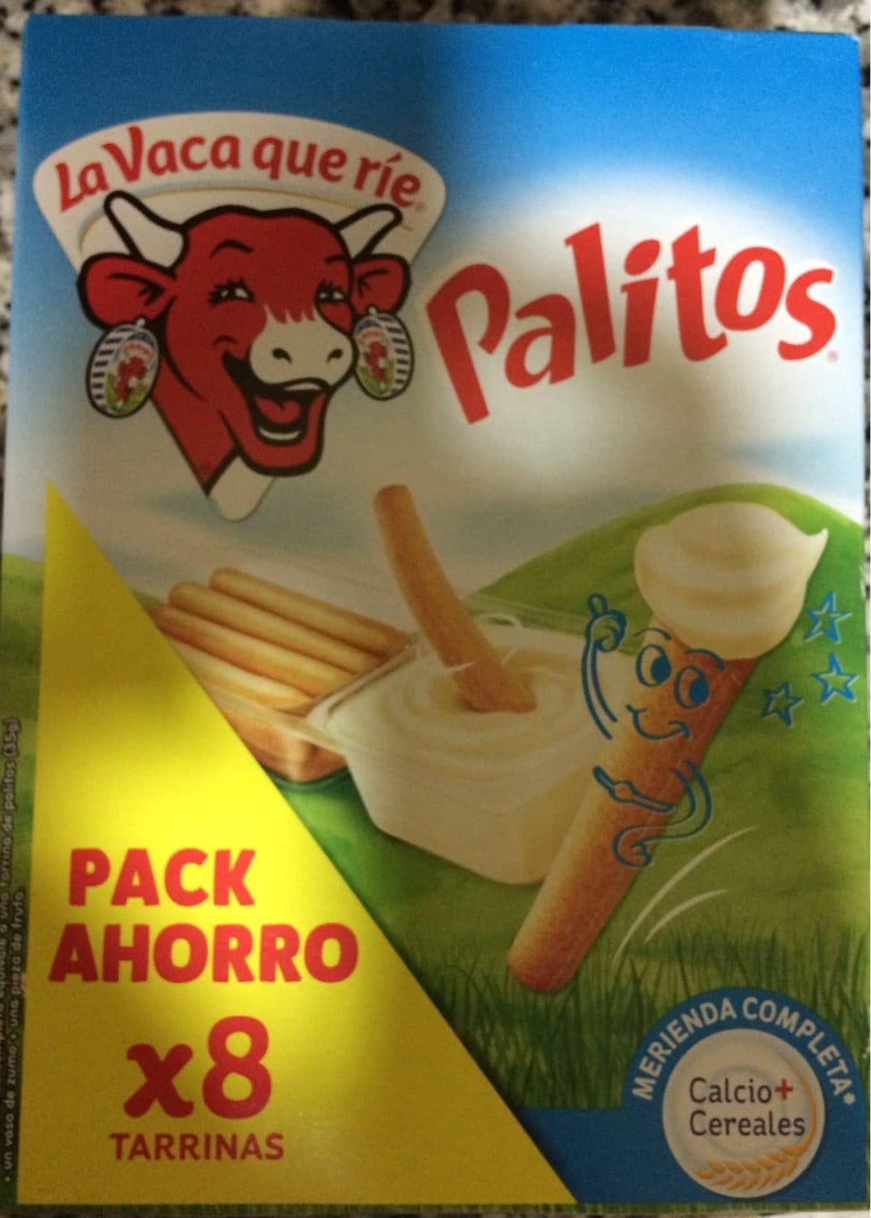 La Vache Qui Rit Palitos crema de queso con palitos de pan para mojar tarrinas packshot