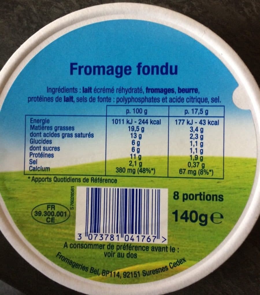 Fromageries Bel Fromage fondu packshot