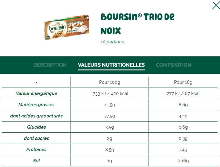 Bel Boursin® Trio de Noix Portion x10 packshot