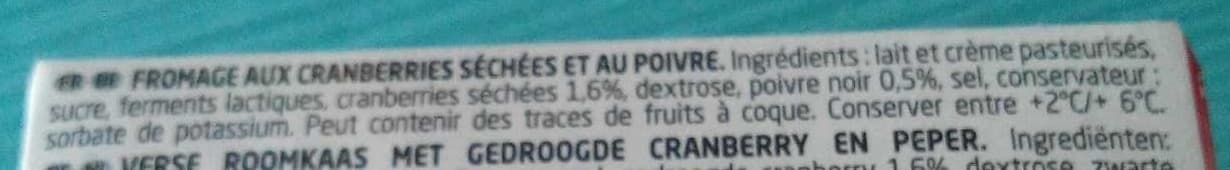 Bel Cranberry & Poivre (38 % MG) packshot