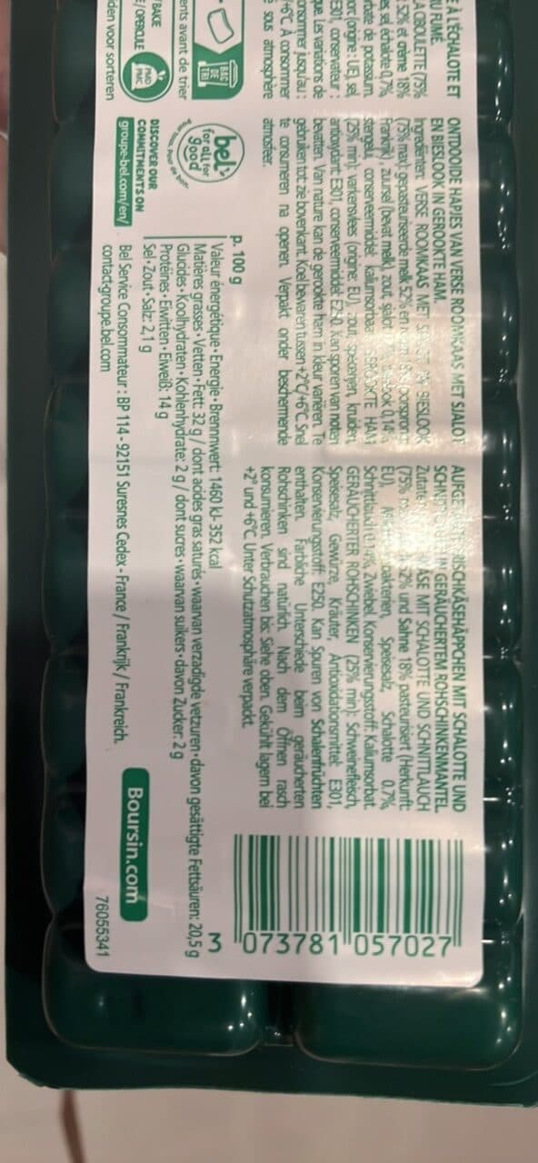 boursin Boursin Apéritif Les roulés Jambon fumé Echalote Ciboulette packshot