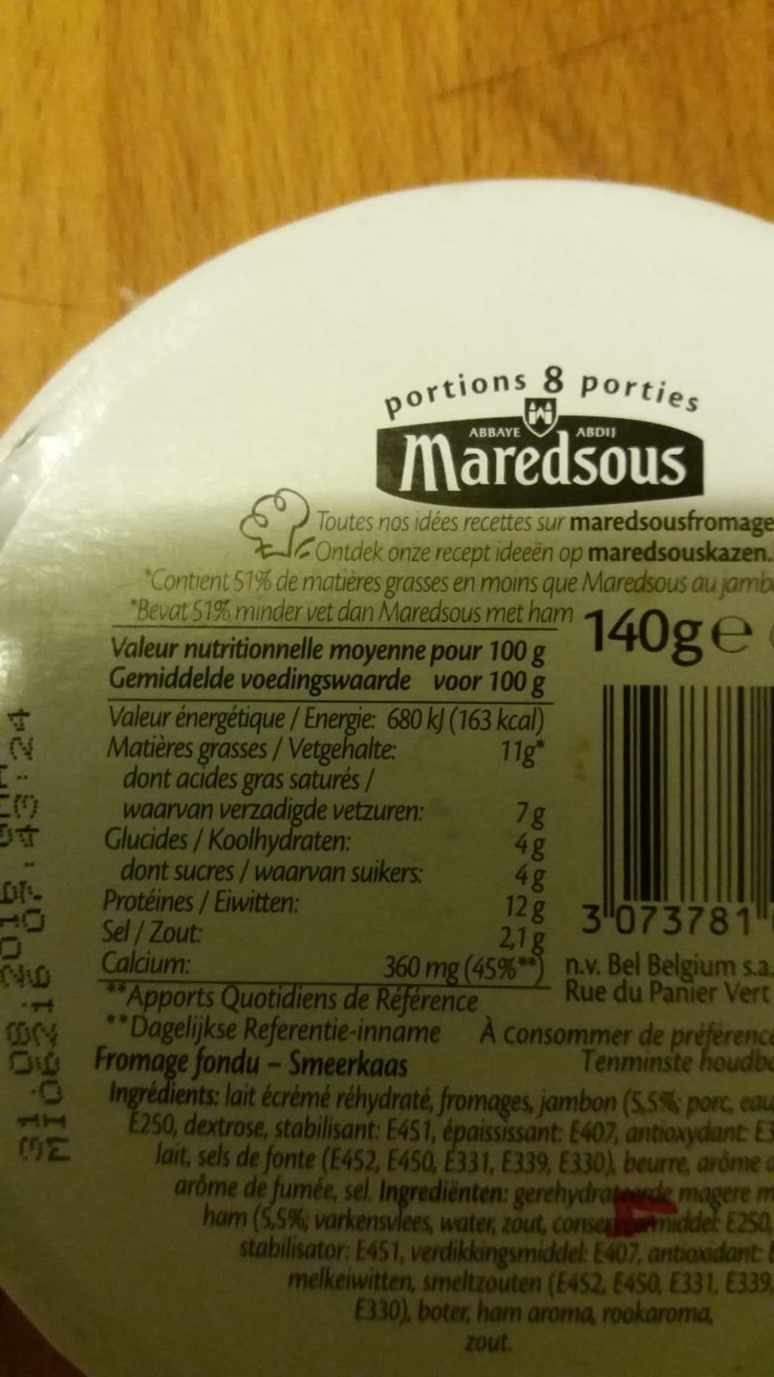 Maredsous Maredsous Light 11% - Au Jambon packshot