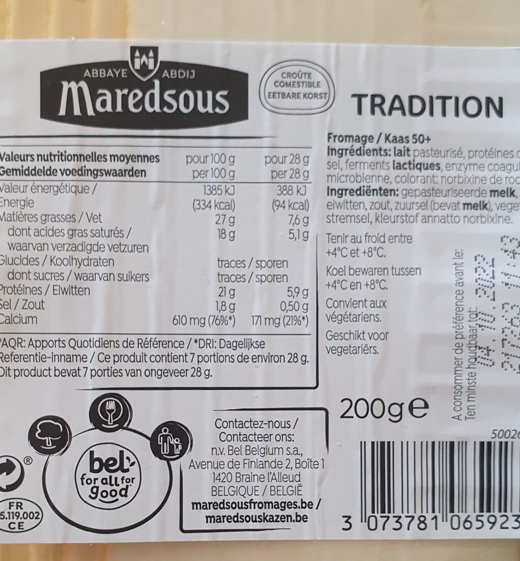 Bel Tradition cremeux packshot