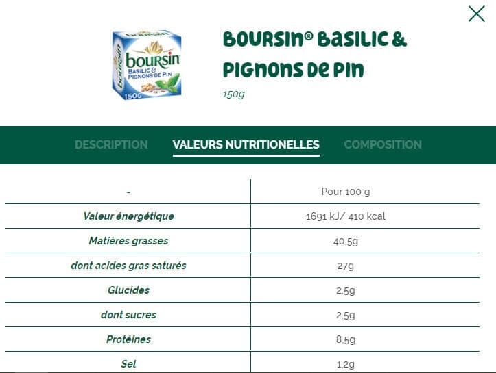 Boursin Boursin® Basilic & Pignons de Pin packshot