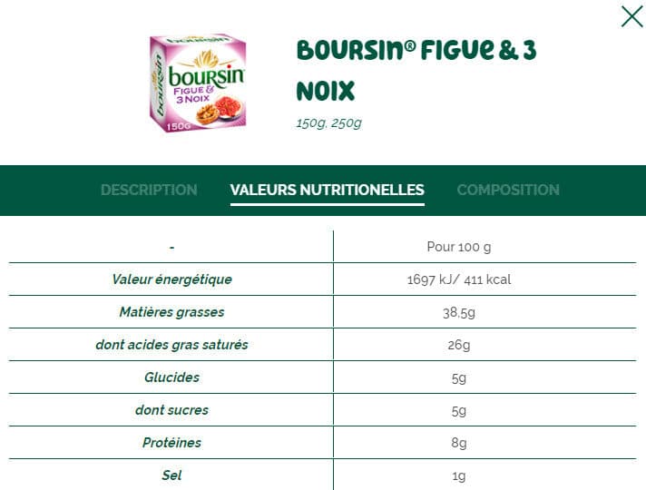 Bel Boursin figue et 3 noix packshot