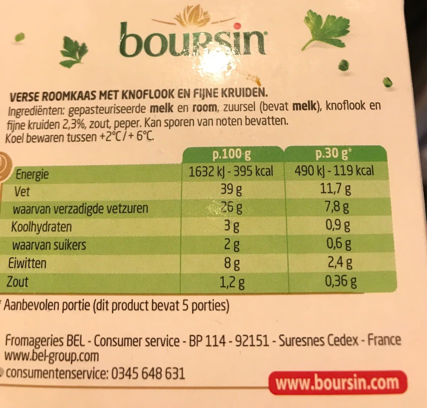 Boursin Garlic et herbs packshot