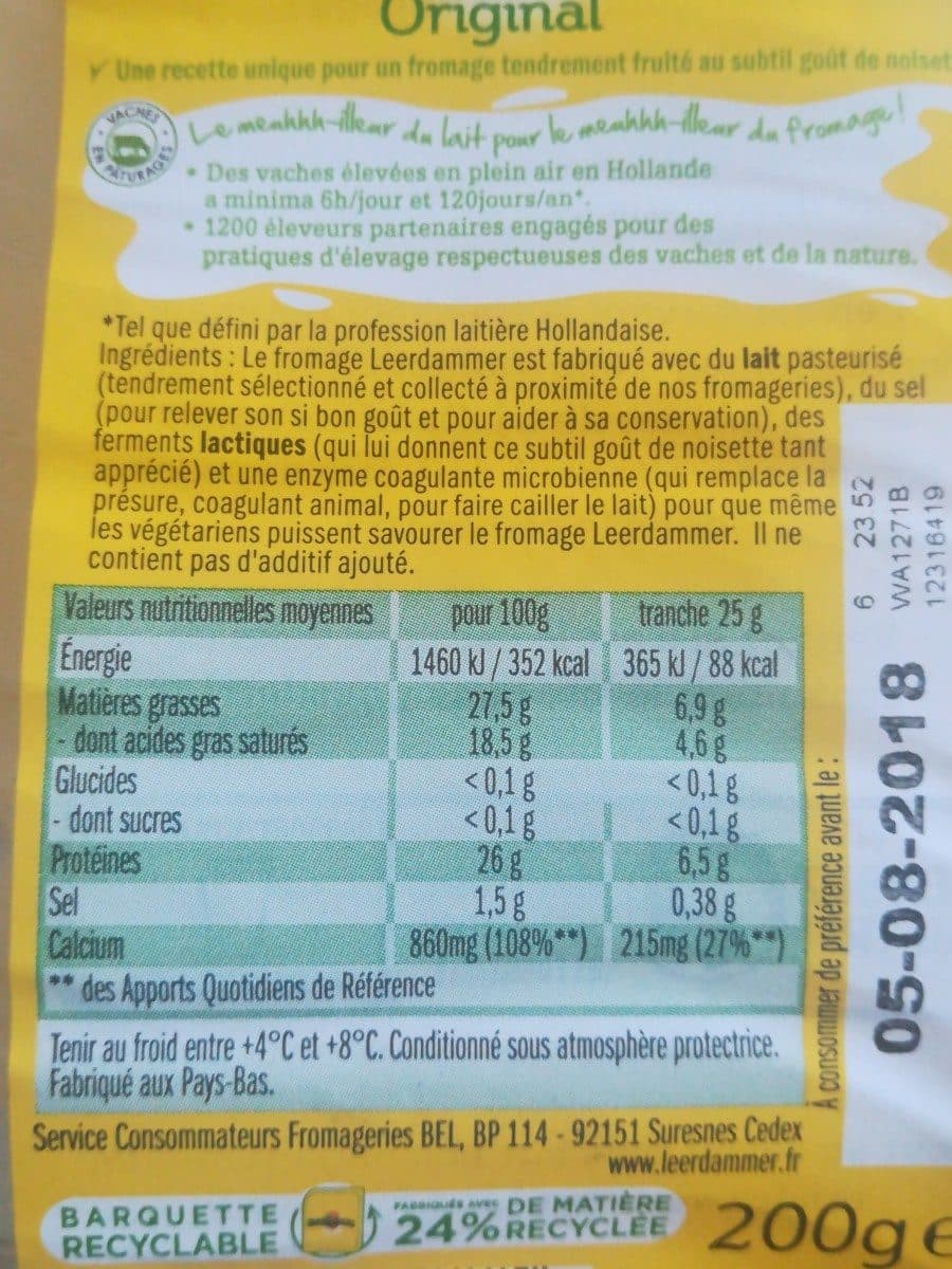 Leerdammer Fromage Original packshot