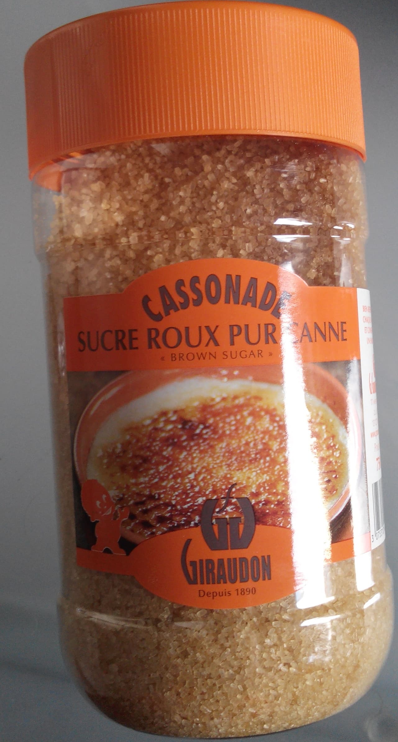 Giraudon Cassonade sucre roux pur canne packshot