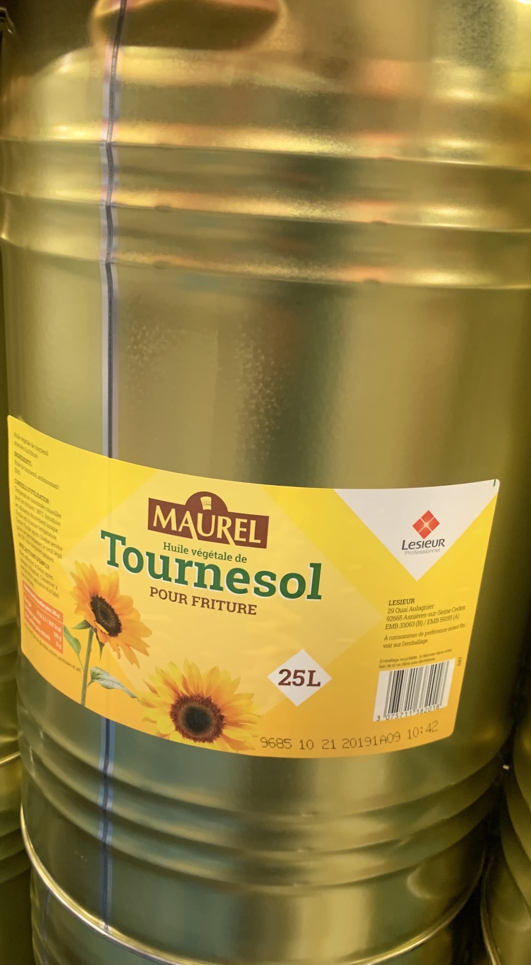 Lesieur Professionel Huile Végétale de Tournesol pour Friture packshot