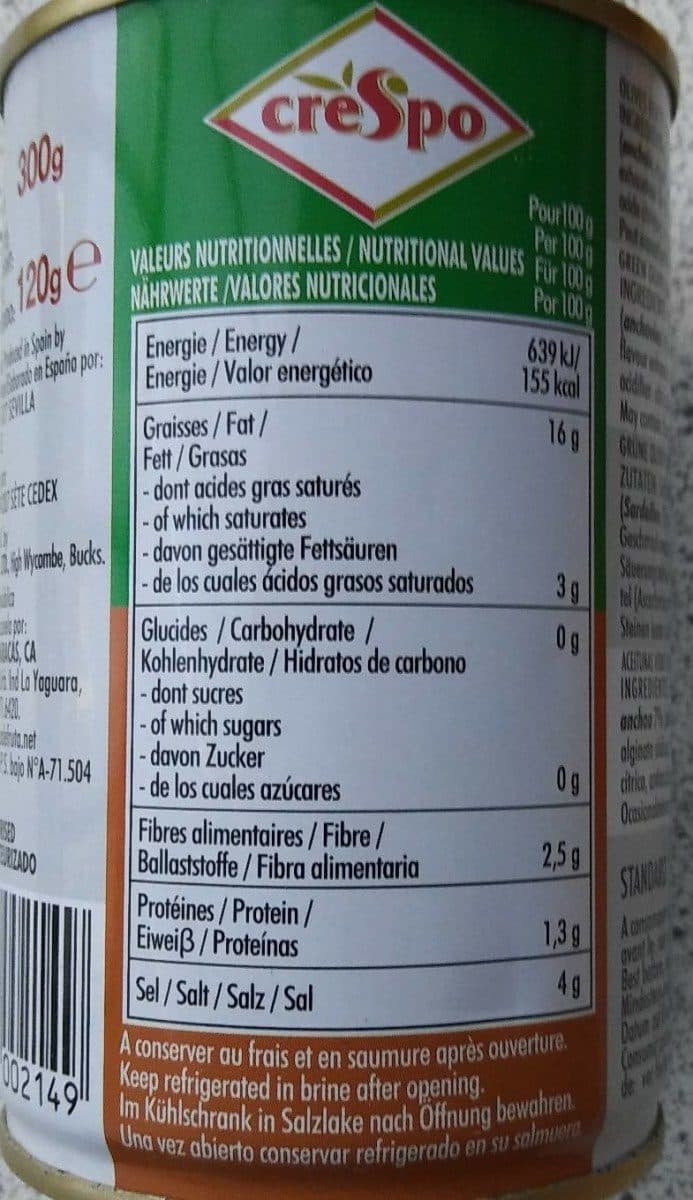 crespo Olives vertes a la farce d'anchois packshot
