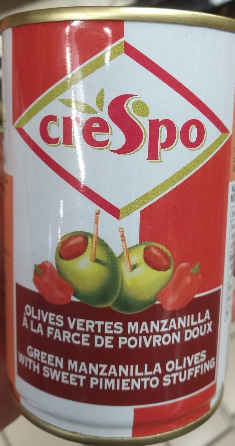 Crespo Olives Vertes à La Farce De Poivron Doux, La Boite De packshot