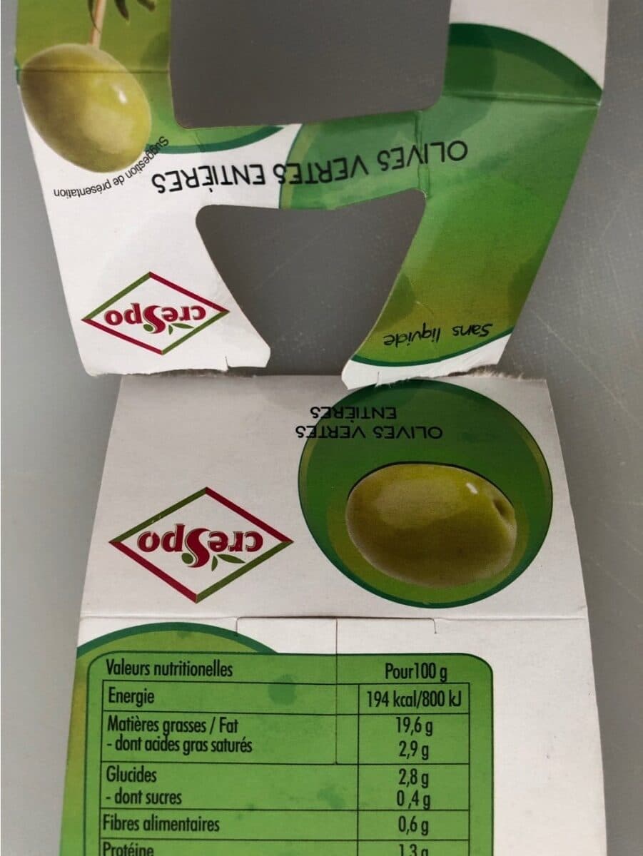 Crespo Olive verte entiere packshot