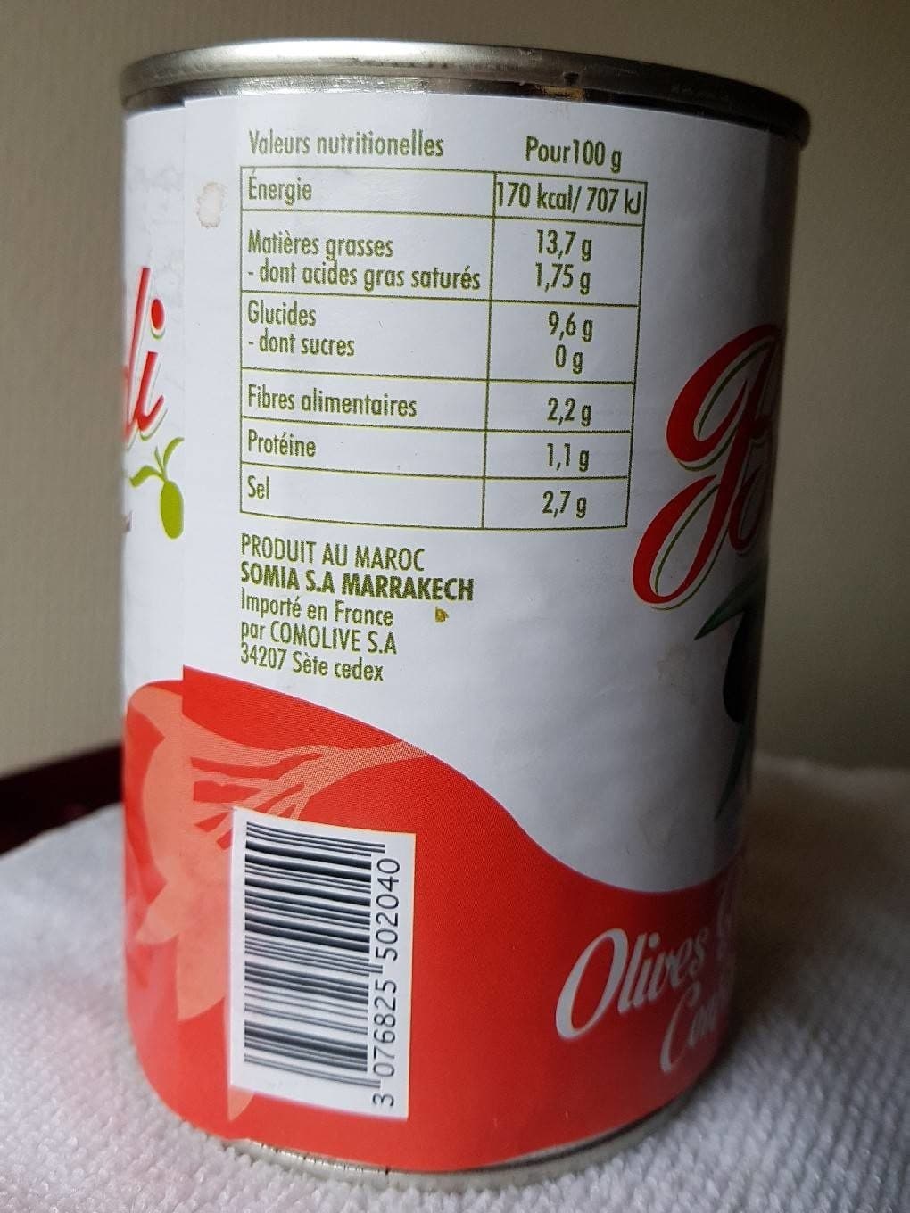 Beldi Olives noires entières packshot