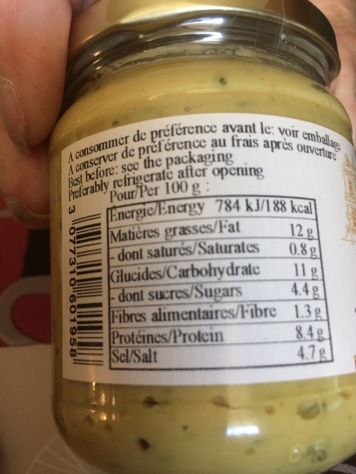 Open Food Facts Moutarde a l'estragon packshot