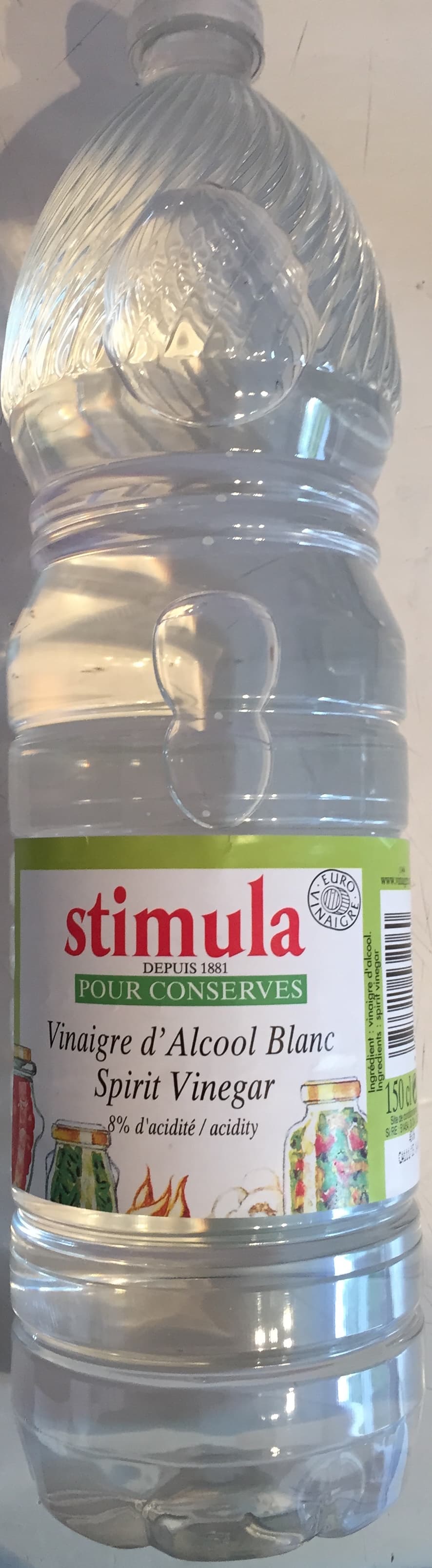 Stimula Vinaigre d'alcool blanc (8% d'acidité) packshot