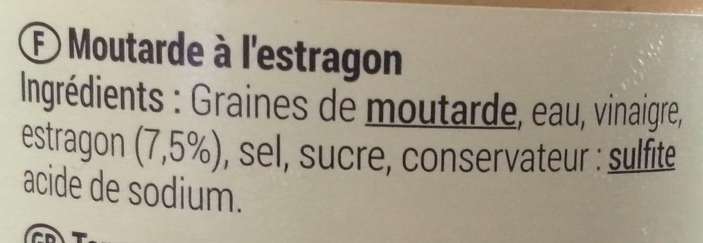 Clovis Moutarde estragon packshot