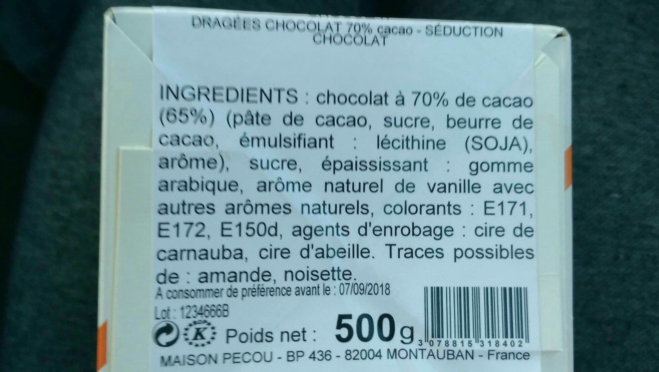 Open Food Facts Dragées au chocolat packshot