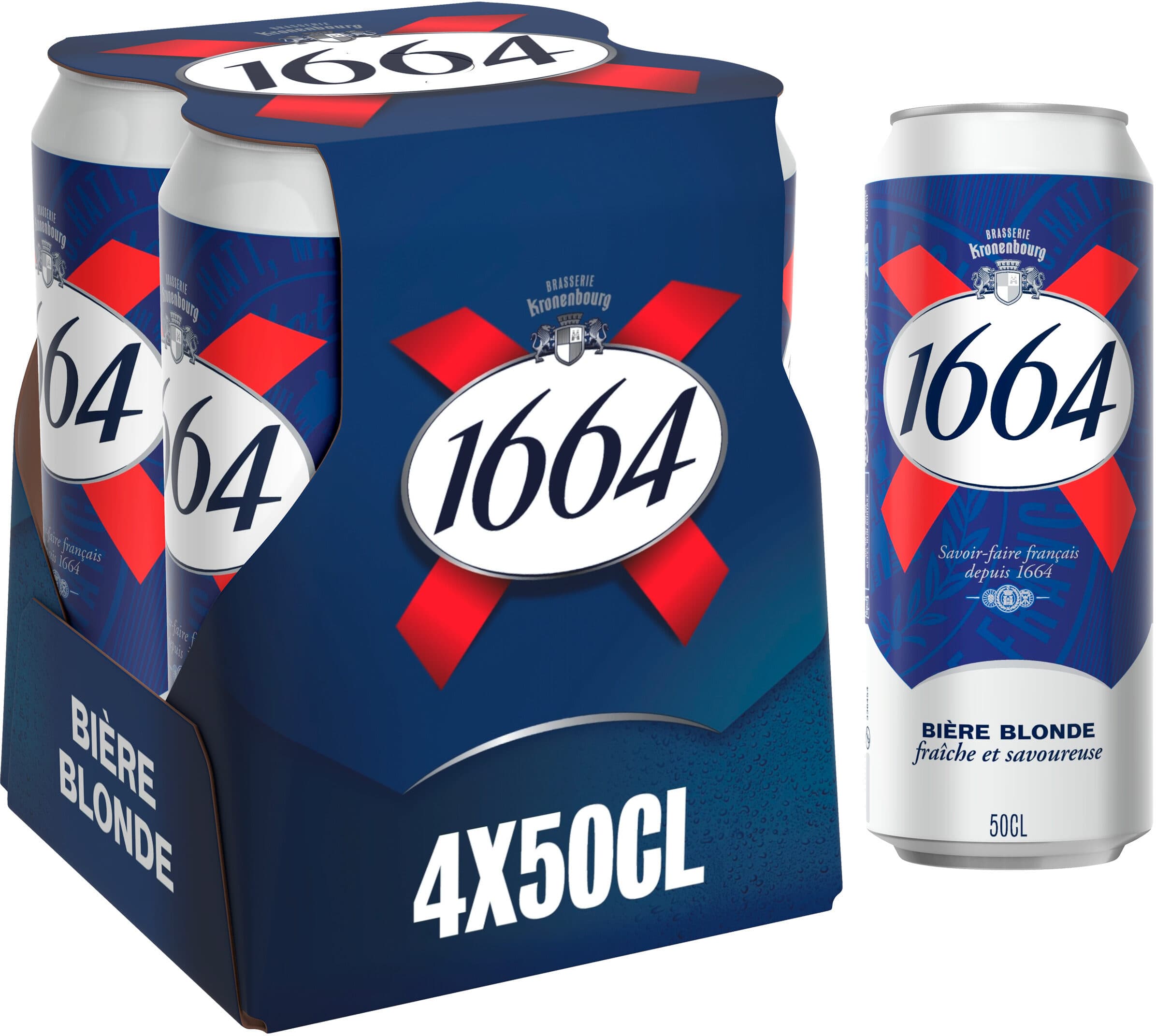 1664 1664 4x50cl can 1664 fard 6 5.5 degre alcool packshot