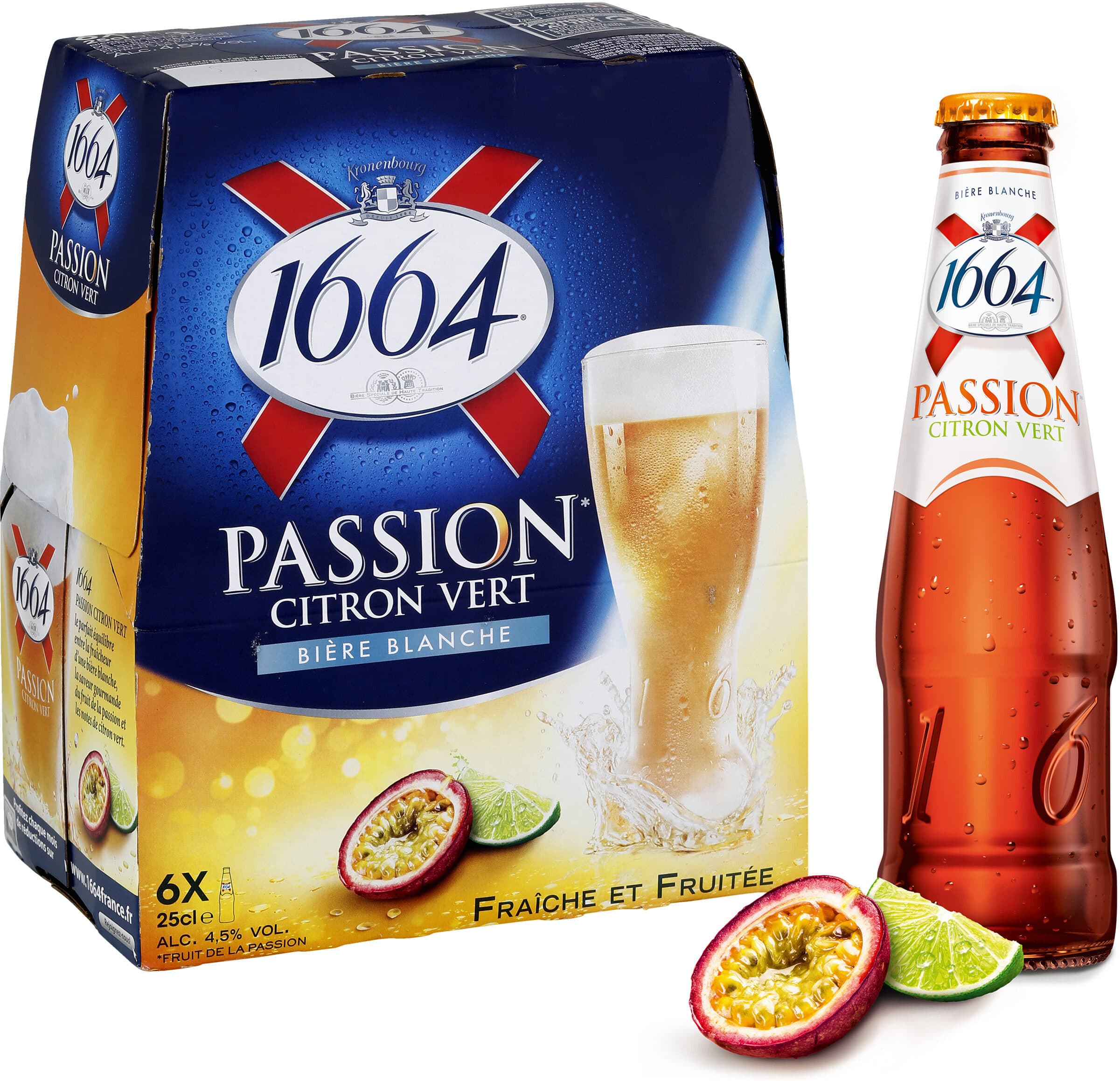 1664 1664 - 6x25cl 1664 passion citron vert - 4.50 degre alcool packshot