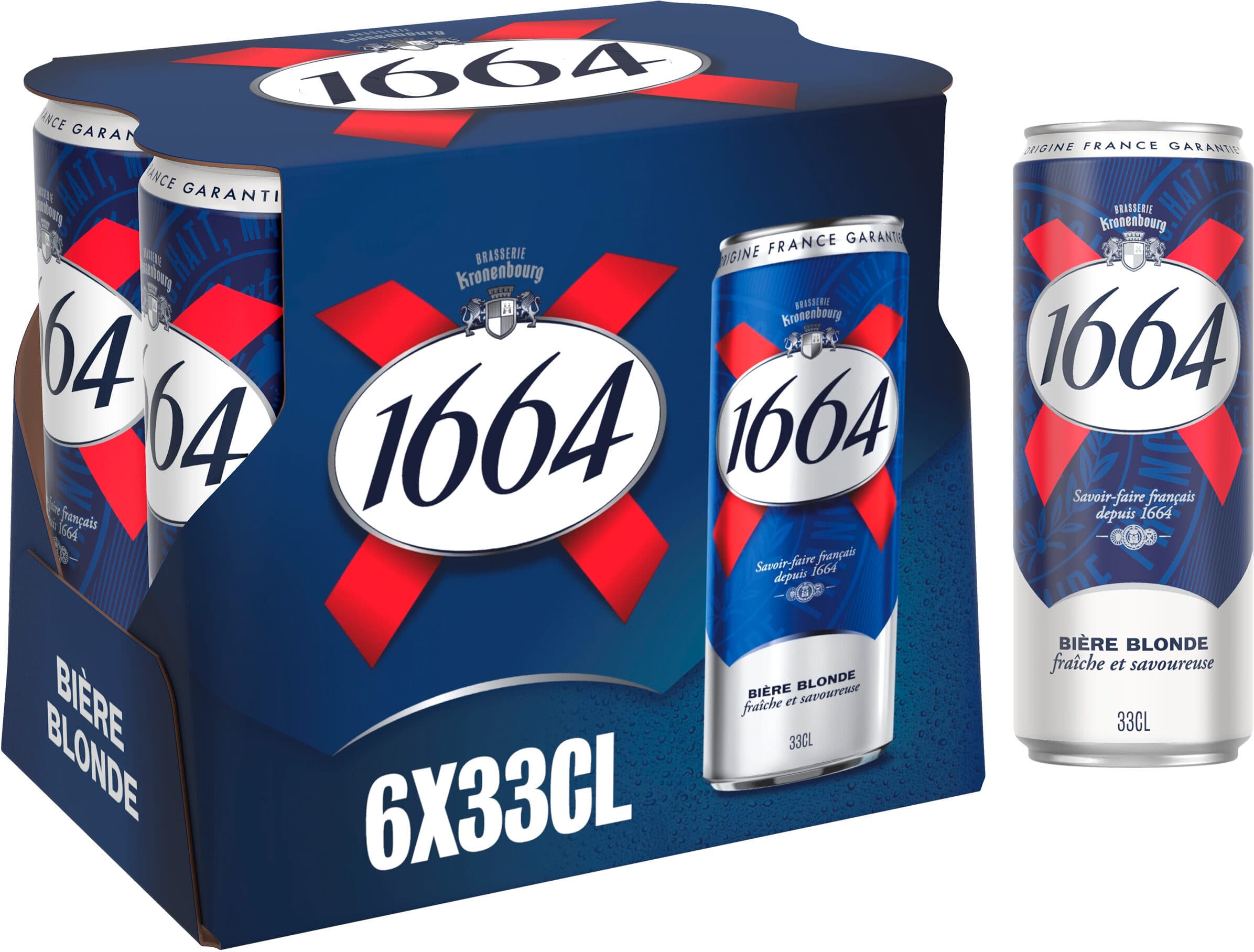 1664 1664 6x33cl can 1664 hd 5.5 degre alcool packshot
